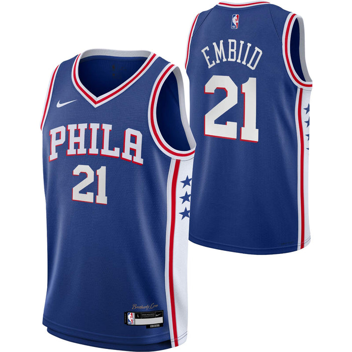 Nike NBA 76ers Embiid 21 Kids Icon Jersey