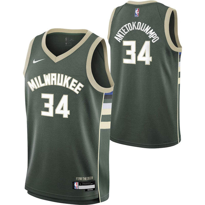 Nike NBA Bucks Giannis 34 Kids Icon Jersey