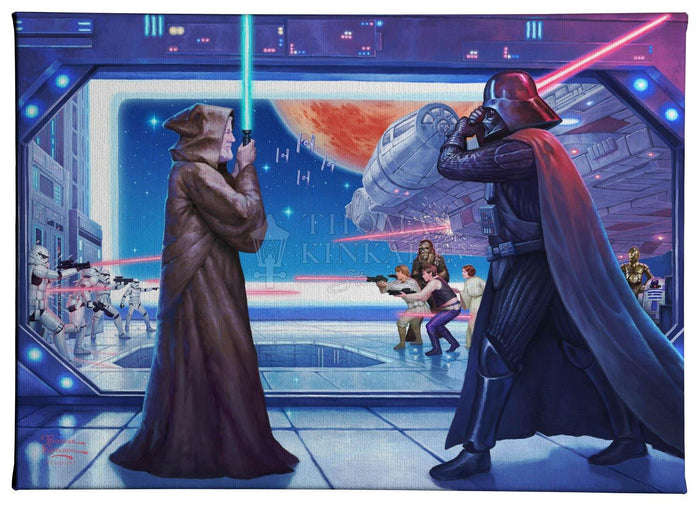 Obi-Wan’s™ Final Battle - 10" x 14" Gallery Wrapped Canvas - Art Of Entertainment