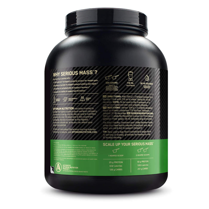 Optimum Nutrition Serious Mass 2.7kg Tub