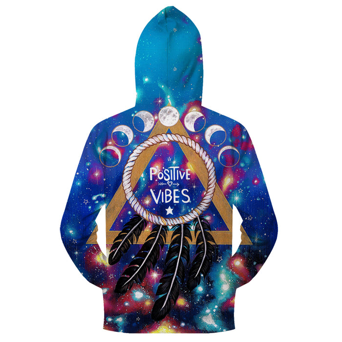 Positive Vibes Moon Hoodie By Pixie ColdArts