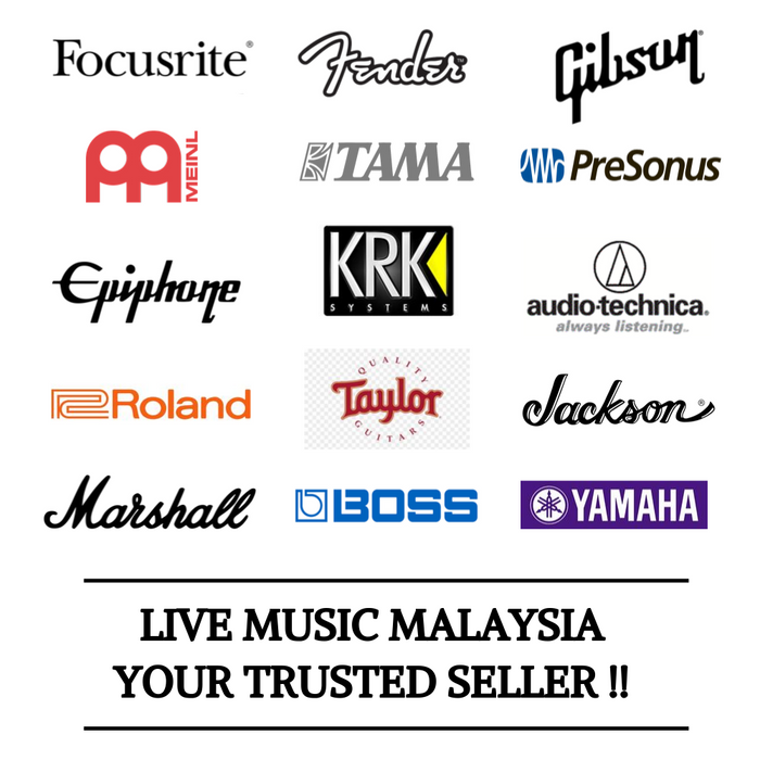 Optical compressor guitar pedal promo collage with store logos and “Trusted Seller” text
