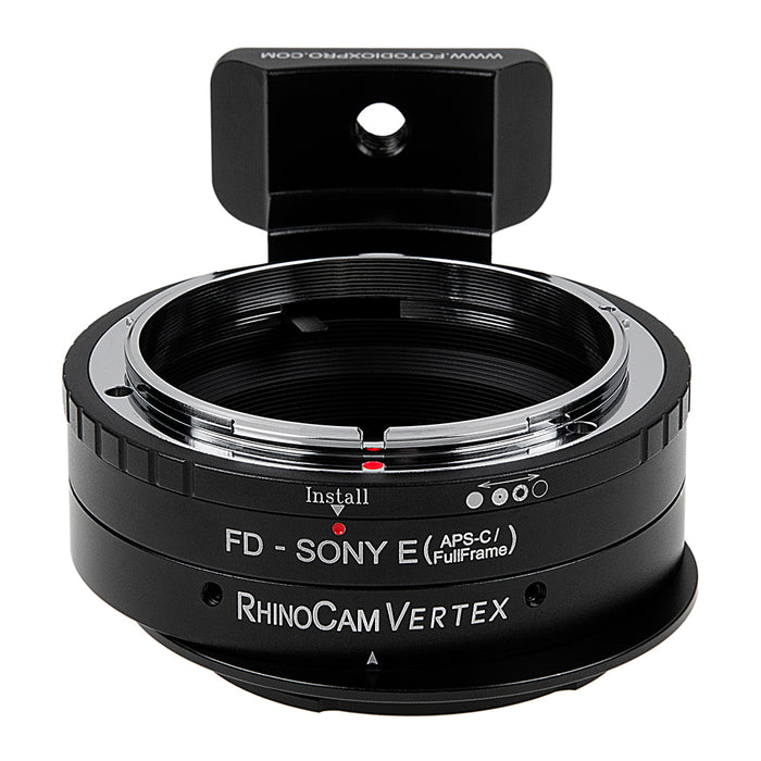 RhinoCam Vertex Rotating Stitching Adapter, Compatible with Canon FD & FL 35mm SLR Lens to Sony Alpha E-Mount (APS-C Only) Mirrorless Cameras