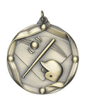 Ribbon Series Sport Medals - 2 1/4 inch  Medal with ribbon  - Baseball
