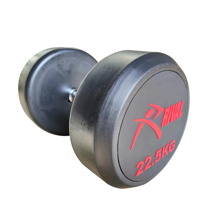 Rival Round Rubber Dumbbells - 22.5kg Pair