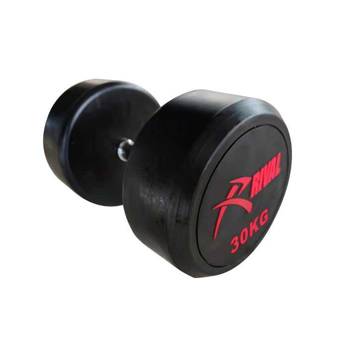 Rival Round Rubber Dumbbells - 30kg Pair