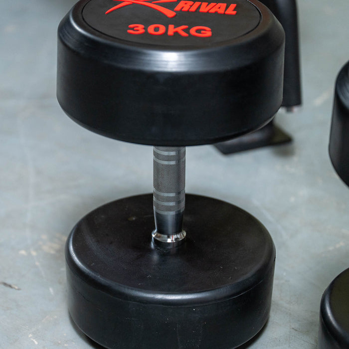 Rival Round Rubber Dumbbells - 30kg Pair
