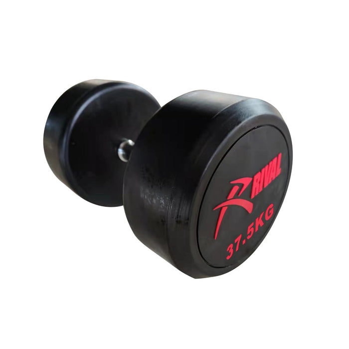 Rival Round Rubber Dumbbells - 37.5kg Pair