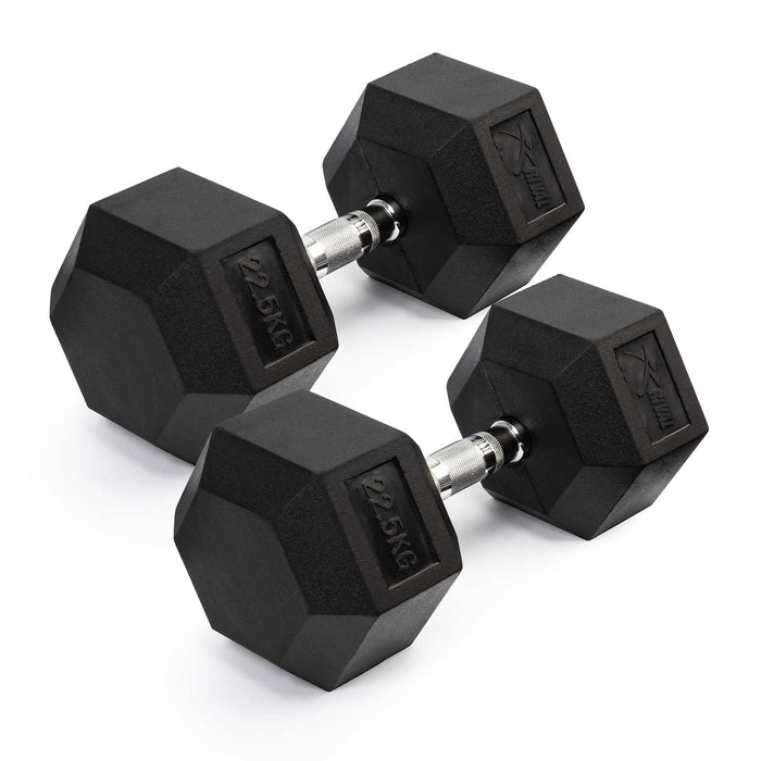 Rival Rubber Hex Dumbbell 22.5kg Pair