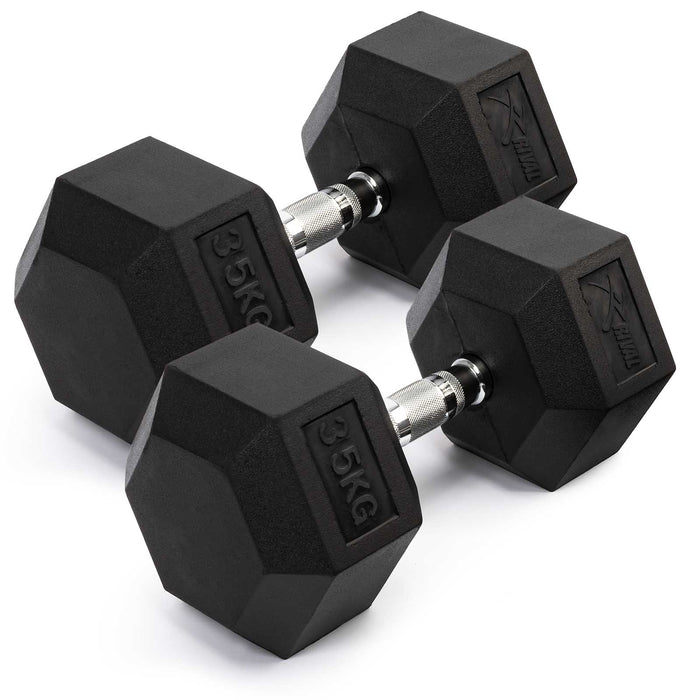 Rival Rubber Hex Dumbbell 35kg Pair