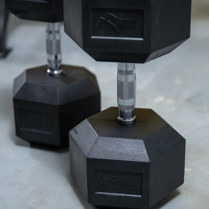 Rival Rubber Hex Dumbbell 40kg Pair