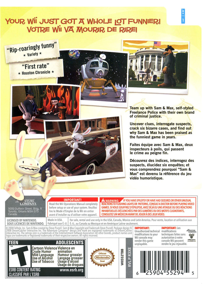 Sam & Max Season One Wii - Video Game - Used - CaveGamers - Image 2