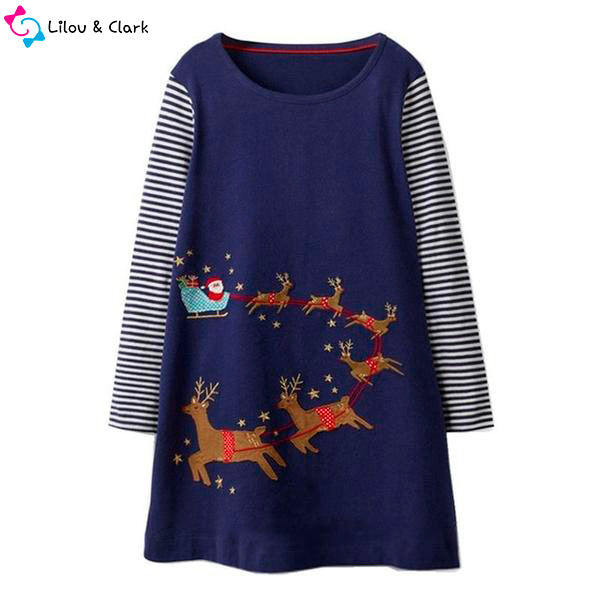 Santa Is Coming Girl's Dress