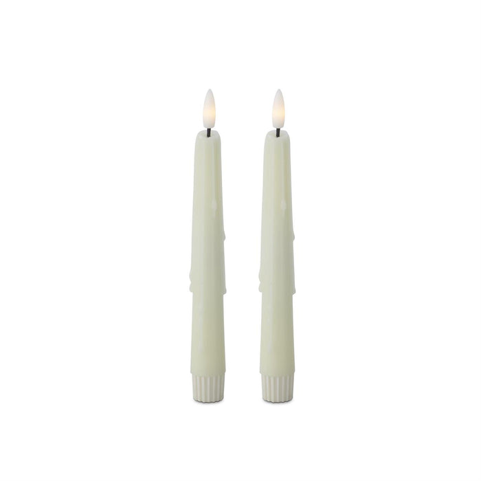 Set of 2 8 Inch LED Drip Taper Candles