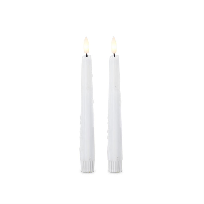 Set of 2 8 Inch LED Drip Taper Candles