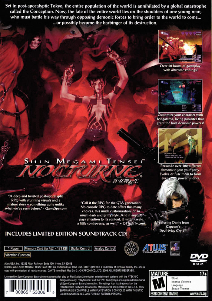 Shin Megami Tensei: Nocturne PS2 - Video Game - Used - CaveGamers - Image 2