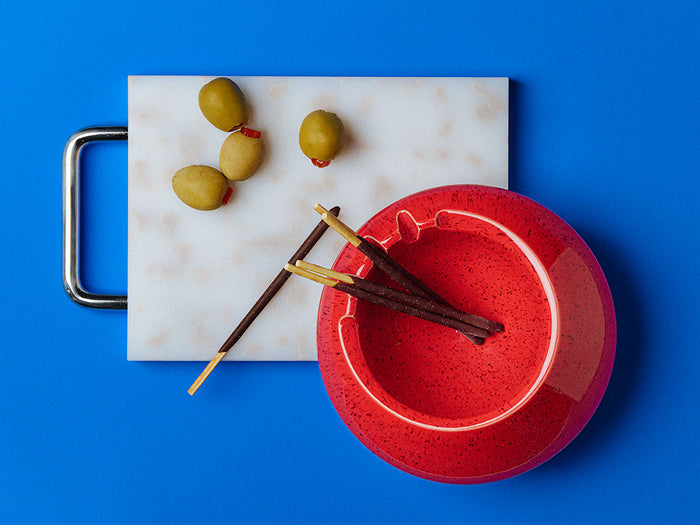 Small Gray/White Cutting Board