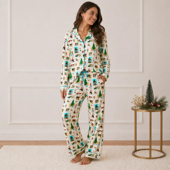 Soap & Paper Factory - Holiday in New York Long Sleeve Pajamas by Soap & Paper Factory
