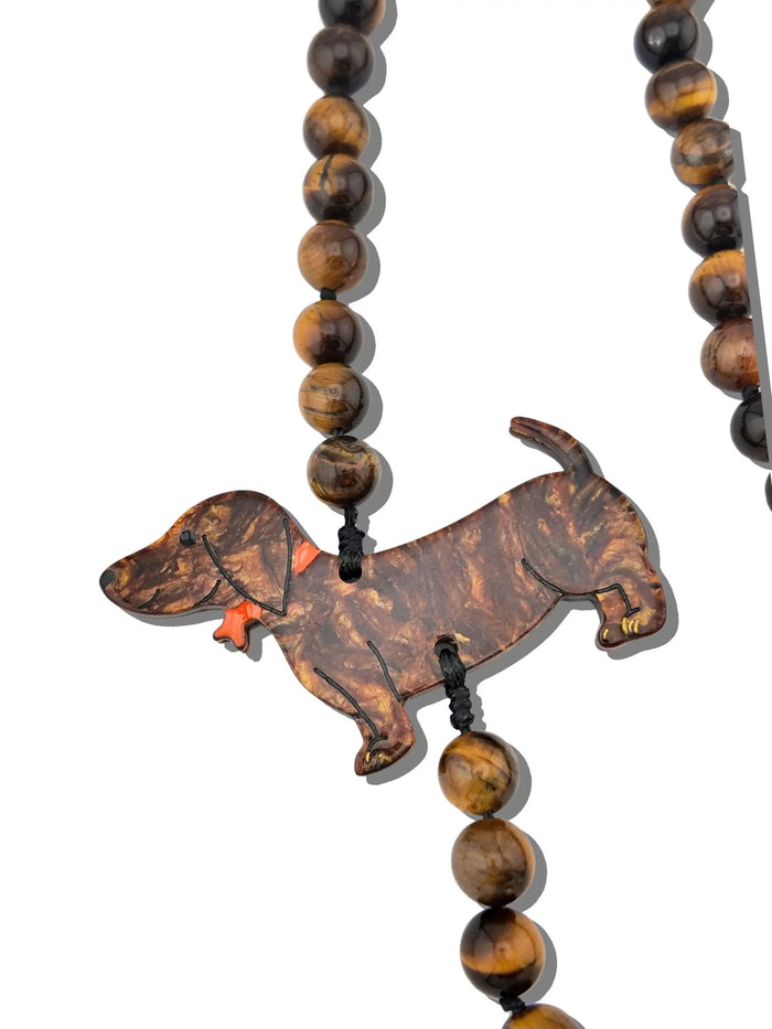 Solar Eclipse - Hand-painted Dachshund Bracelet Phone Chain by Solar Eclipse