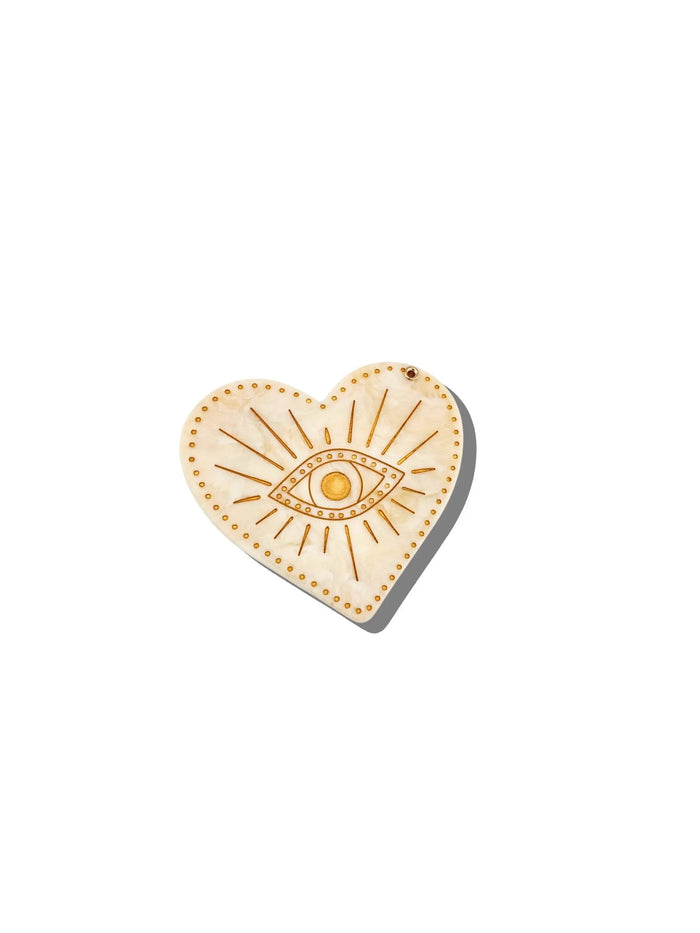 Solar Eclipse - Hand-painted Celestial Heart Compact Mirror | Eco-Friendly by Solar Eclipse