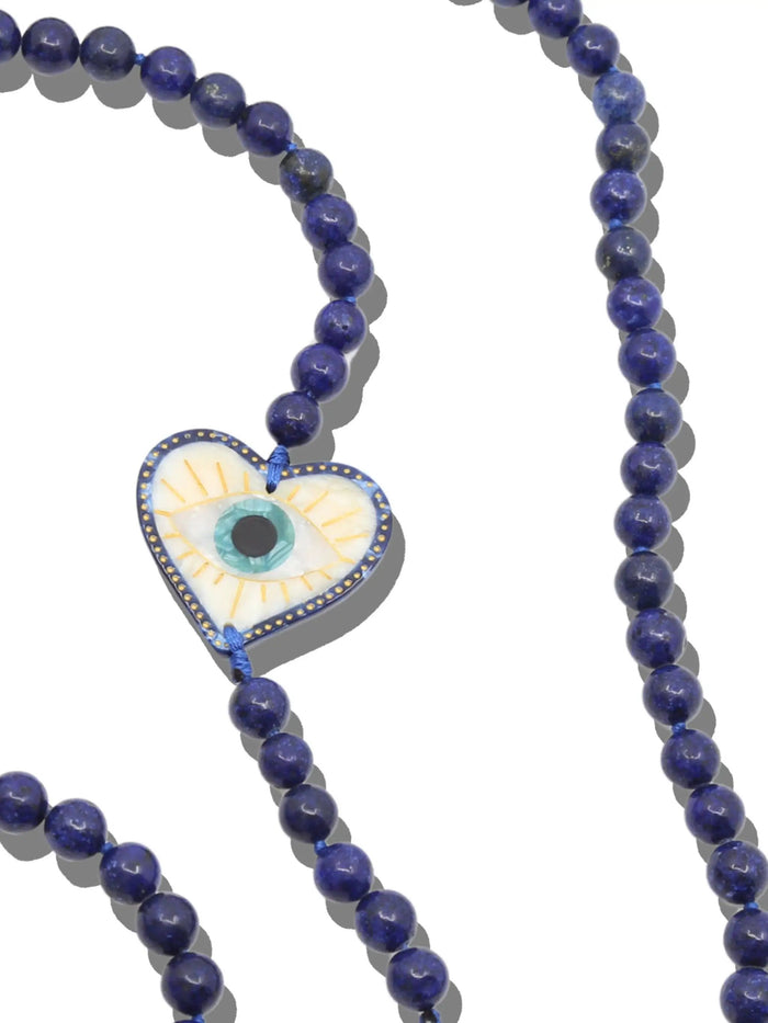 Solar Eclipse - Hand-painted Coastal Lucky Eye Crossbody Phone Chain by Solar Eclipse
