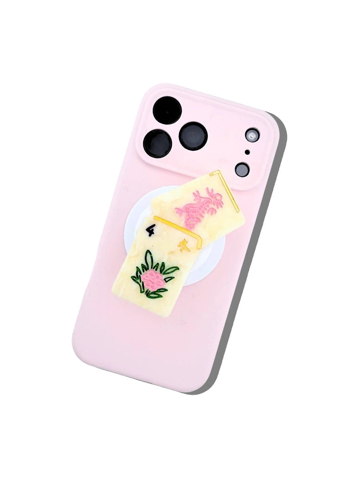 Solar Eclipse - Hand-painted Flower Mahjong GripCharm | Eco-Friendly by Solar Eclipse