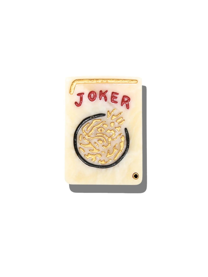 Solar Eclipse - Hand-painted Joker Mahjong Compact Mirror | Eco-Friendly by Solar Eclipse