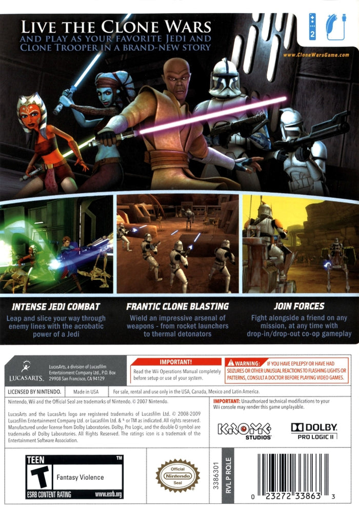 Star Wars the Clone Wars: Republic Heroes Wii - Video Game - Used - CaveGamers - Image 2
