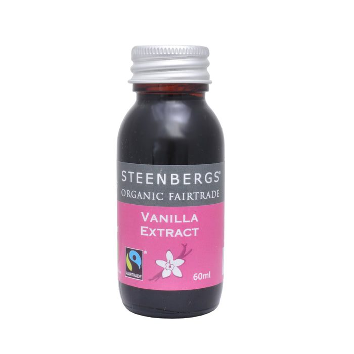 Steenbergs Organic Fairtrade Vanilla Extract 60ml Glass