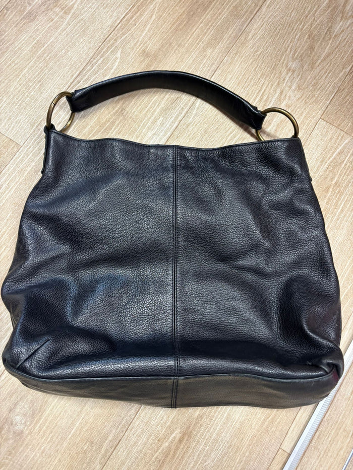 Stella & Max Black Leather Tote Bag
