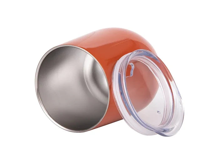 Sublimation 12oz Stainless Steel Stemless Wine Cup (Orange)