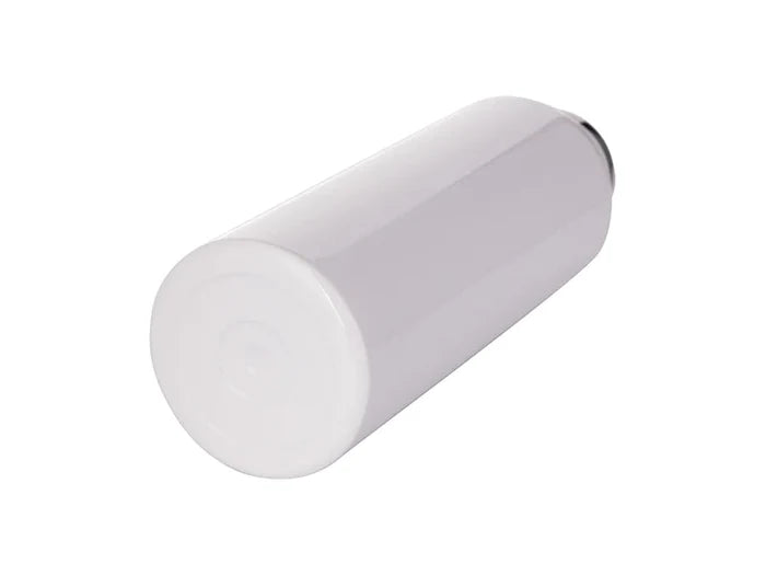Sublimation 750ml/25oz Portable Bamboo Lid Stainless Steel Bottle (White)