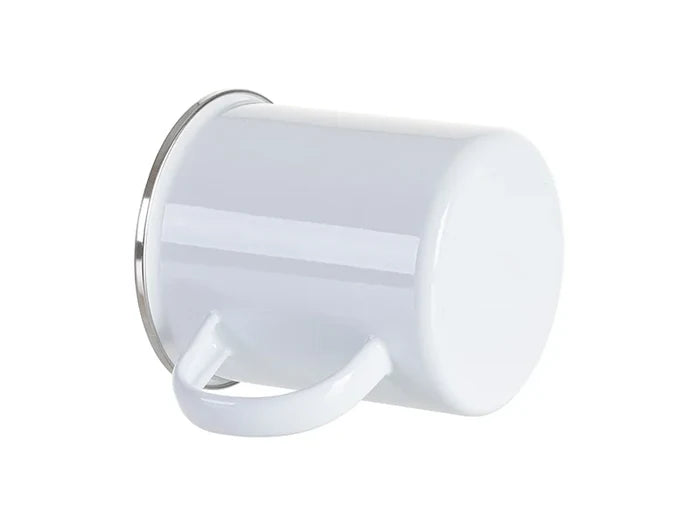 Sublimation Blanks 17oz/500ml Enamel Cup w/ Flat Bottom(White)