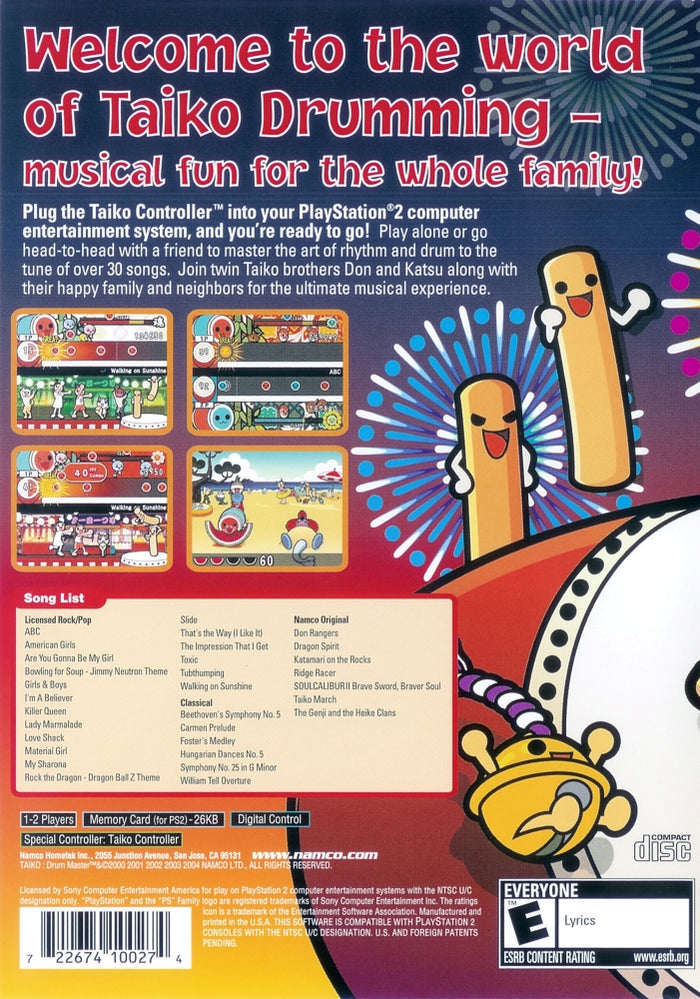Taiko Drum Master [Game Only] PS2 - Video Game - Used - CaveGamers - Image 2