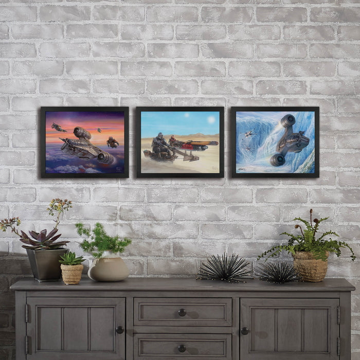 The Mandalorian - Set of Three Framed 11X14 Art Prints