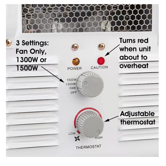 Uline | Portable 1500W Electric Heater - MyGreenhouseStore.com