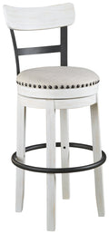 Valebeck D546-530 White Tall UPH Swivel Barstool1CN