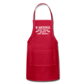 Warning May Talk About my Meat Adjustable Apron - red