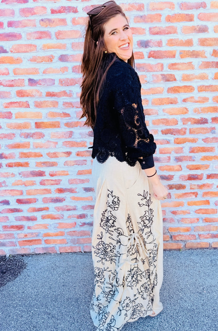 What You Know Embroidered Pants