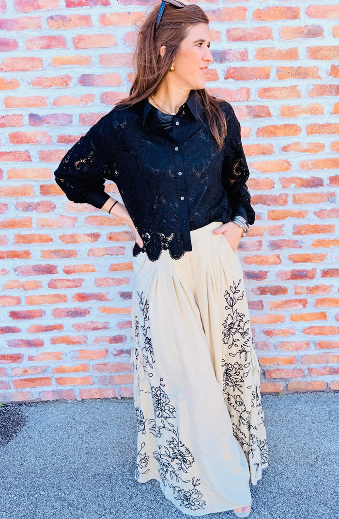 What You Know Embroidered Pants