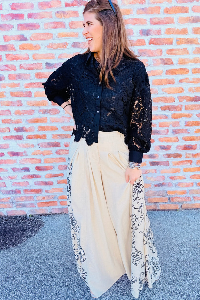 What You Know Embroidered Pants