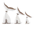 Whitewashed Paulownia Wood Whale Tail