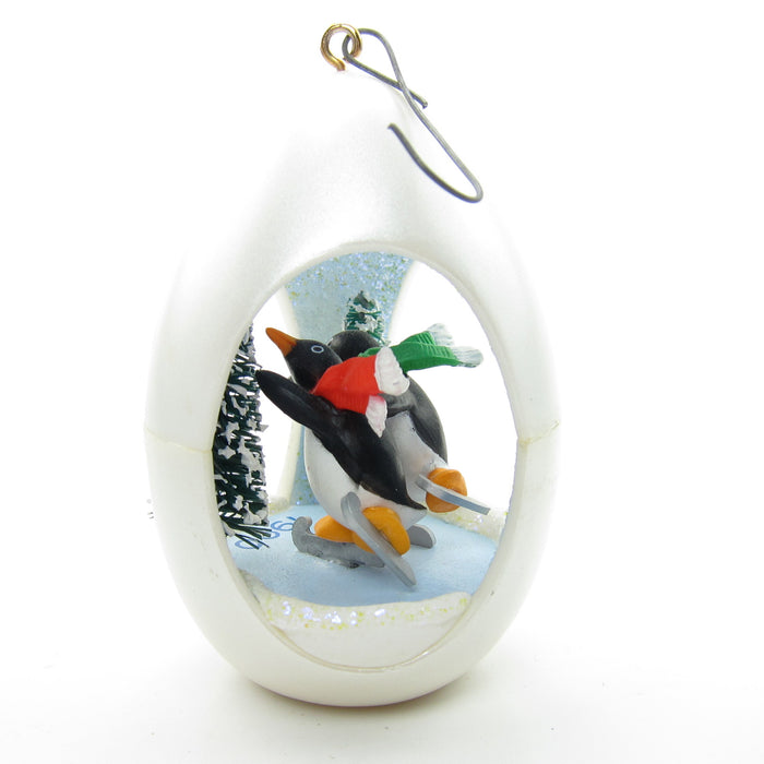 Hallmark Winter Surprise #2 penguins ice skating ornament