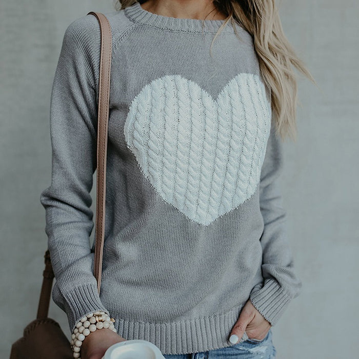 Women Casual Heart You Sweater