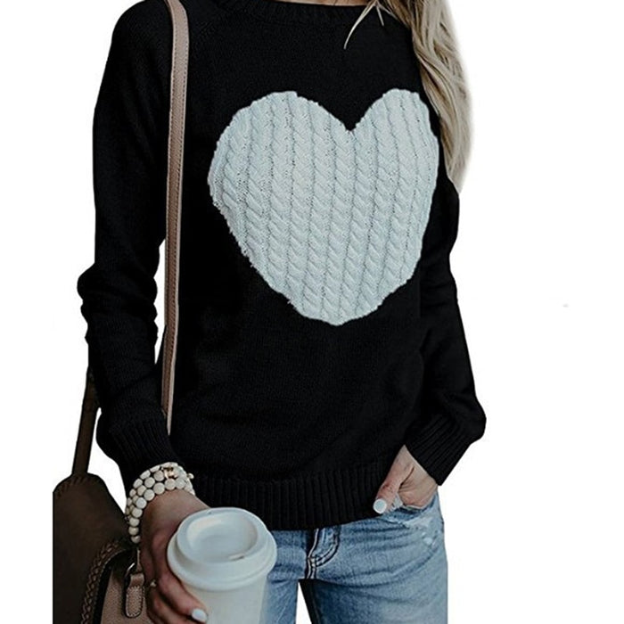 Women Casual Heart You Sweater