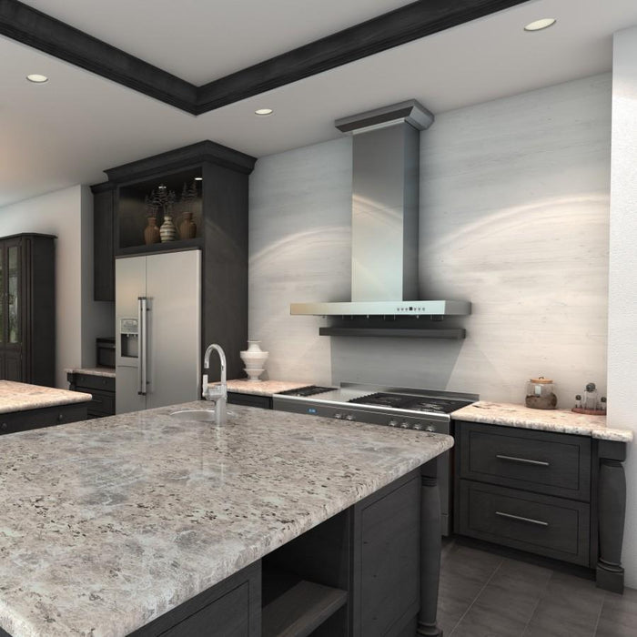 ZLINE 30" Stainless Wall Range Hood with Crown Molding, KECRN - 30 - Farmhouse Kitchen and Bath