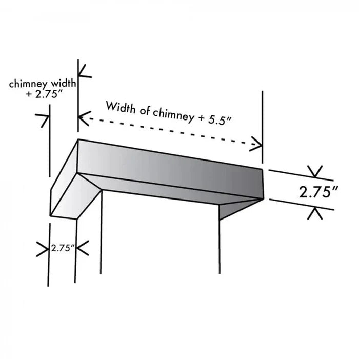 ZLINE Vented Crown Molding for Wall Mount Range Hood, CM6V - 300N - Farmhouse Kitchen and Bath